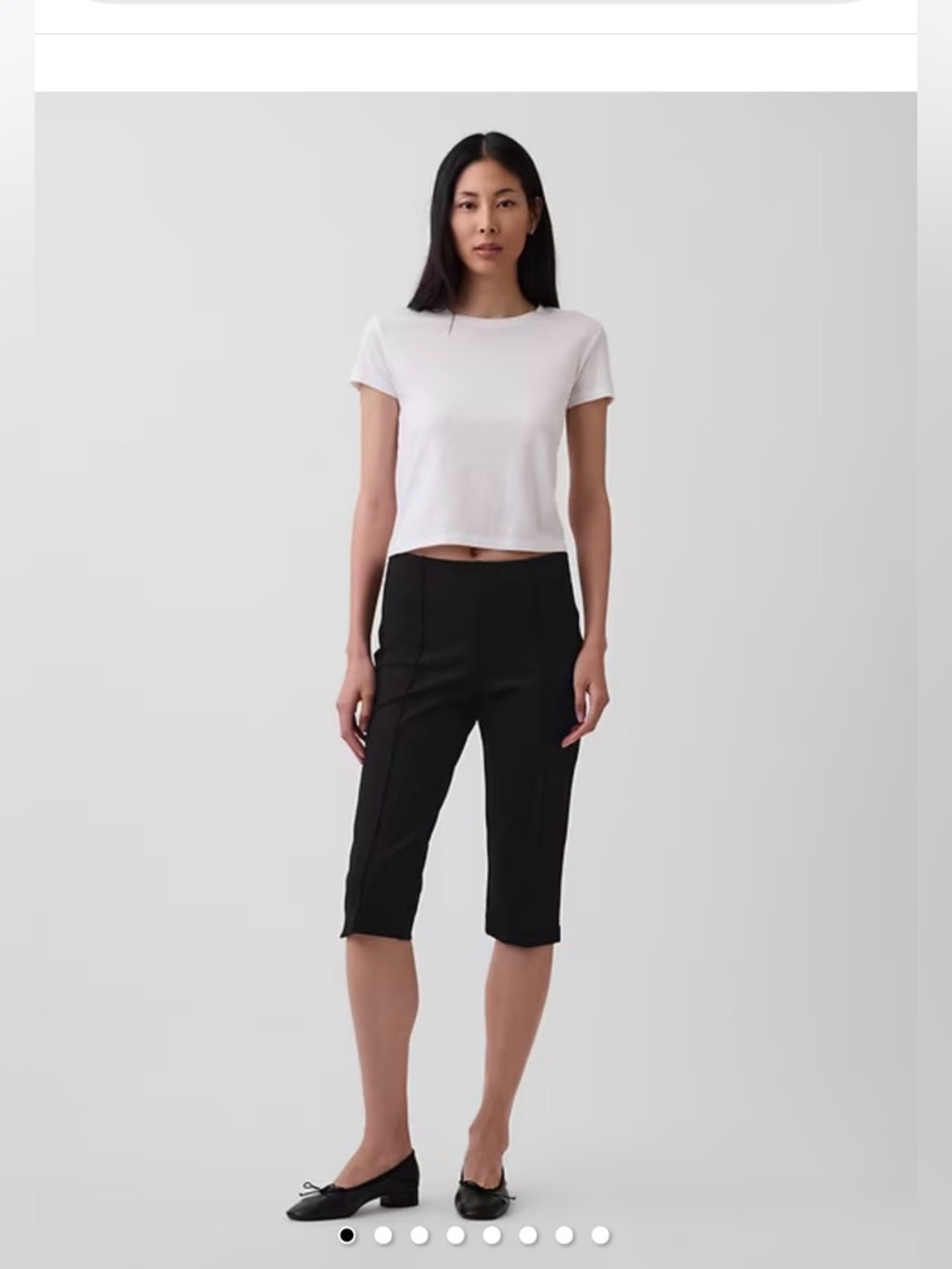 GAP Black High Rise Double Knit Capris